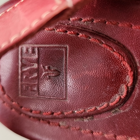 Frye Joy Wooden Heels Leather Slingback Huaraches - Picture 8 of 8